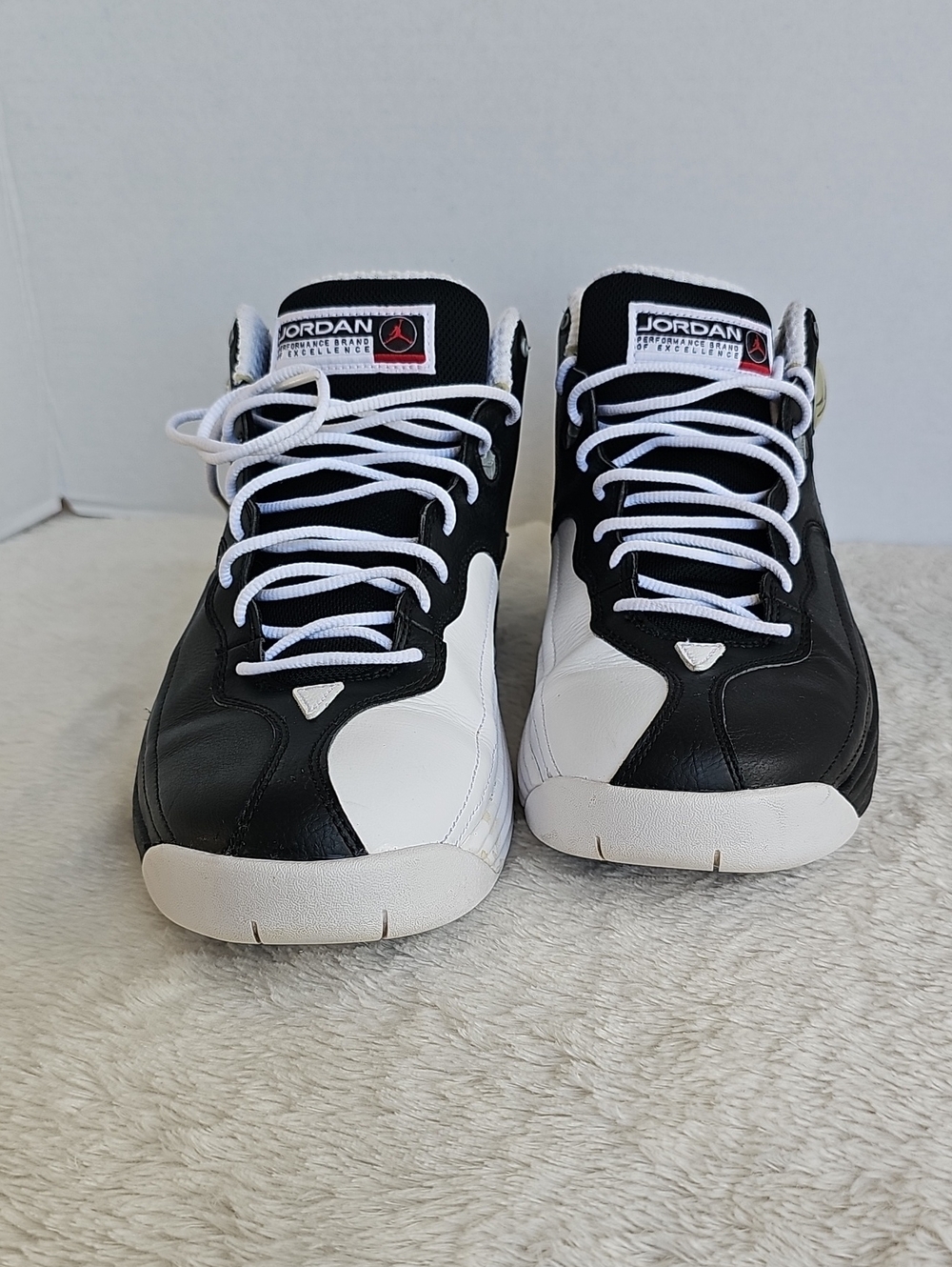 VNFS Nike Air Jordan Jumpman Team 1 Black White Red 644938-002 Size 9.5 OG Box - Picture 3 of 16